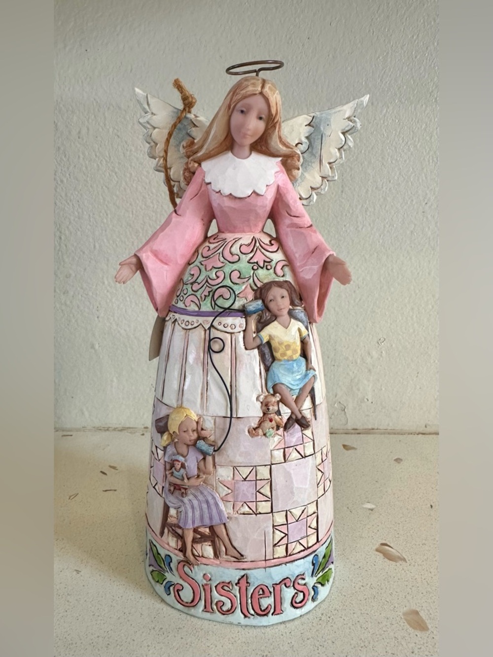 Jim Shore Pink Angel 'Sisters' Figurine